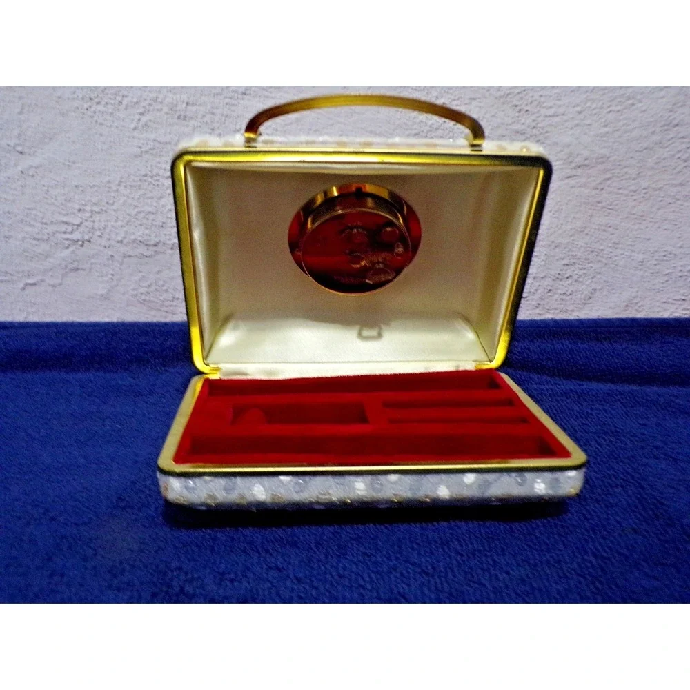 Vintage Phinney Walker Alarm Clock 1940's Wind Up Jewelry Box Really Pretty!